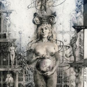 Ex Libris "The glass bowl (Pregnancy)" by Hanna Glowacka