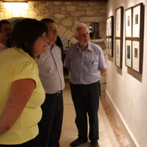 Mr.Gerard Polderman guiding Mr.Arnaoutakis and other  visitors