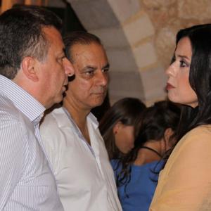 Christos between Mr.Stavros Arnaoutakis and Mrs.Maria Tsompanaki